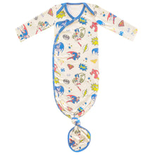 Load image into Gallery viewer, Copper Pearl® Newborn Knotted Gown JUSTICE LEAGUE™
