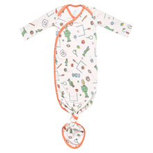 Load image into Gallery viewer, COPPER PEARL® Newborn Knotted Gown - Sesame Street Varsity Friends
