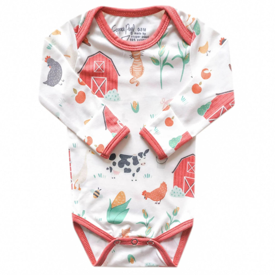 COPPER PEARL® Long Sleeve Bodysuit FARMSTEAD