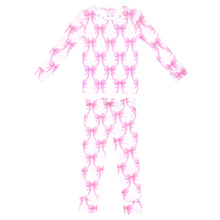 Load image into Gallery viewer, COPPER PEARL® 2pc Long Sleeve Pajama Set - Bow My Gosh
