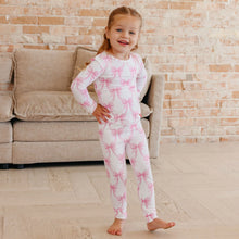 Load image into Gallery viewer, COPPER PEARL® 2pc Long Sleeve Pajama Set - Bow My Gosh
