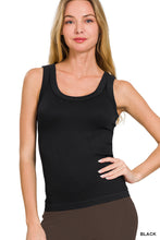 Load image into Gallery viewer, 2 Way Neckline Ribbed Tank Top
