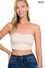 Load image into Gallery viewer, Bandeau Tube Top With Removable Pads
