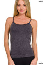 Load image into Gallery viewer, Stone Washed Ribbed Tank Top
