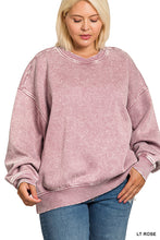 Load image into Gallery viewer, Plus Acid Wash Oversized Pullover
