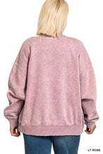 Load image into Gallery viewer, Plus Acid Wash Oversized Pullover
