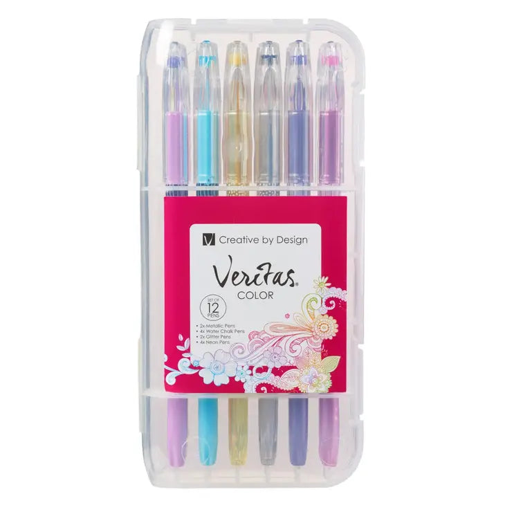 Veritas Assorted Gel Pens - Set of 12