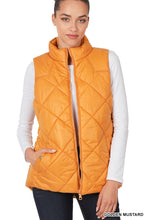 Load image into Gallery viewer, Diamond Quilted Zip Front Vest
