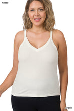 Load image into Gallery viewer, Plus Size Ribbed Crop Cami
