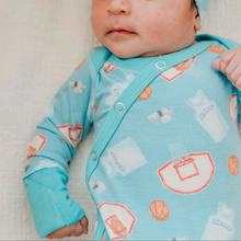 Load image into Gallery viewer, COPPER PEARL® Newborn Knotted Gown - Slam Dunk
