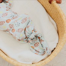 Load image into Gallery viewer, COPPER PEARL® Newborn Knotted Gown - Sports Medley
