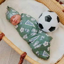 Load image into Gallery viewer, COPPER PEARL® Knit Swaddle Blanket - Kick Off
