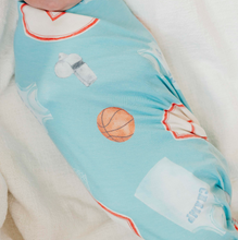 Load image into Gallery viewer, COPPER PEARL® Knit Swaddle Blanket - Slam Dunk
