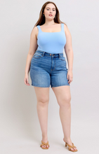 Load image into Gallery viewer, Judy Blue® High Waisted 2 Button Mid Length Dad Shorts
