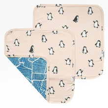 Load image into Gallery viewer, COPPER PEARL® Security Blanket Set (2pk) PENGUINS
