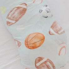 Load image into Gallery viewer, COPPER PEARL® Knit Swaddle Blanket - Sports Medley

