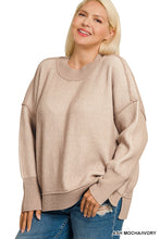 Load image into Gallery viewer, Plus Exposed Seam Two-Tone Sweater
