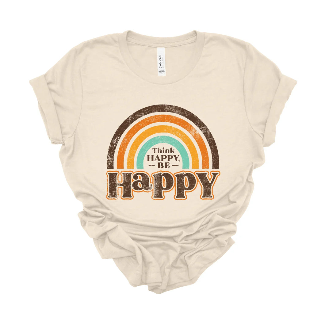 Think Happy Be Happy Graphic Tee