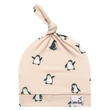 Load image into Gallery viewer, COPPER PEARL® Top Knot Hat PENGUINS
