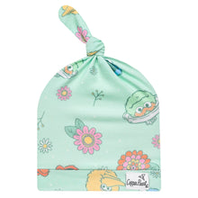 Load image into Gallery viewer, COPPER PEARL® Top Knot Hat - Sesame Street Retro Floral
