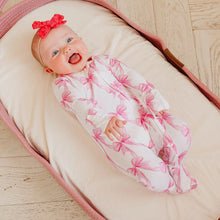 Load image into Gallery viewer, COPPER PEARL® Zip-Up Footie Pajama - Bow My Gosh
