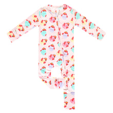 Load image into Gallery viewer, COPPER PEARL® Zip-Up Footie Pajama Elmo Heart Candies
