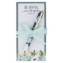 Load image into Gallery viewer, Magnetic Shopping List W/Pen - Be Joyful in Hope Rom 12:12
