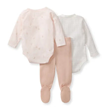 Load image into Gallery viewer, Ditsy Floret 3 Piece Bodysuit &amp; Pant Set - Agate Rose
