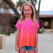 Load image into Gallery viewer, Youth Strawberry Sherbet Flowy Activewear Top
