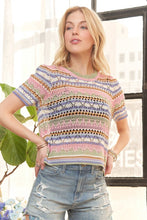 Load image into Gallery viewer, Multi Color Lightweight Knit Top

