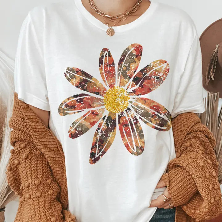 Fall Flower Graphic Tee
