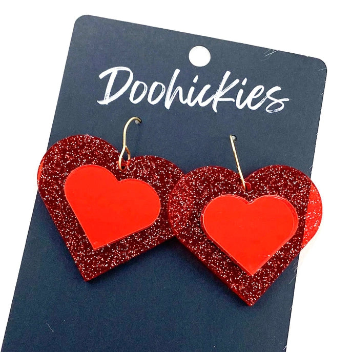 Glitter 3-D Hearts