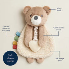 Load image into Gallery viewer, Itzy Lovey™ Bear Plush with Silicone Teether Toy
