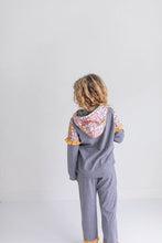 Load image into Gallery viewer, Kids Gray &amp; Mustard Sweat Pant Loungewear Set
