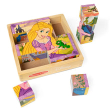 Load image into Gallery viewer, Disney Princess Wooden Cube Puzzle

