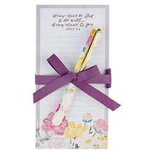 Load image into Gallery viewer, Magnetic Shopping List W/Pen - Draw Near To God James 4:8

