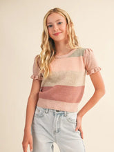 Load image into Gallery viewer, Puff Sleeve Cropped Sweater
