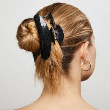 Load image into Gallery viewer, Recycled Plastic Claw Clip - Black Glitter
