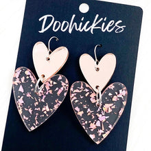 Load image into Gallery viewer, Double Love Hearts - Valentine&#39;s Earrings
