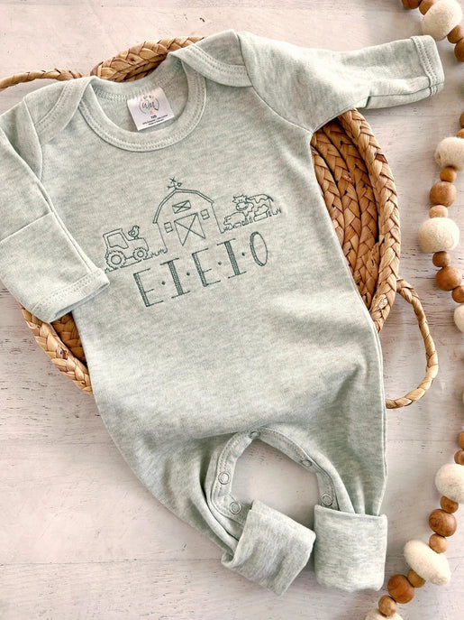 EIEIO Baby Boy Romper