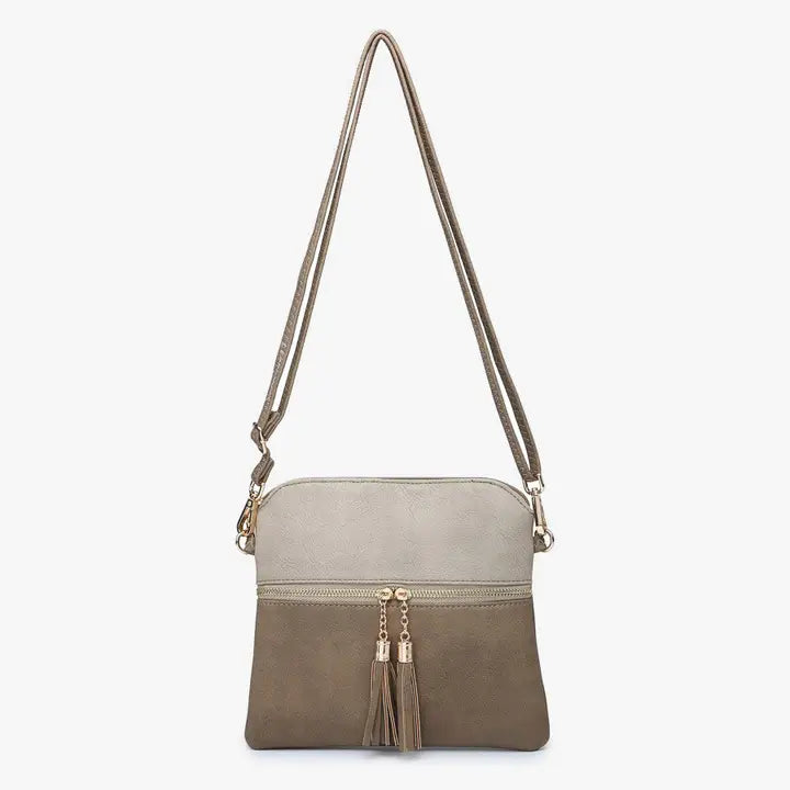 Jen & Co Tara  Crossbody/Wristlet - Light Khaki