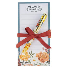 Load image into Gallery viewer, Magnetic Shopping List W/Pen - Joy Comes in the Morn Ps 30:5
