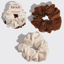 Load image into Gallery viewer, Cream &amp; Camel Oversized Scrunchies
