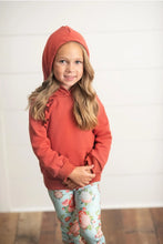 Load image into Gallery viewer, Kids Rust Pocket Ruffle Hoodie &amp; Leggings Set
