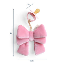 Load image into Gallery viewer, Bitzy Pal Natural Rubber Pacifier &amp; Plush - Bow
