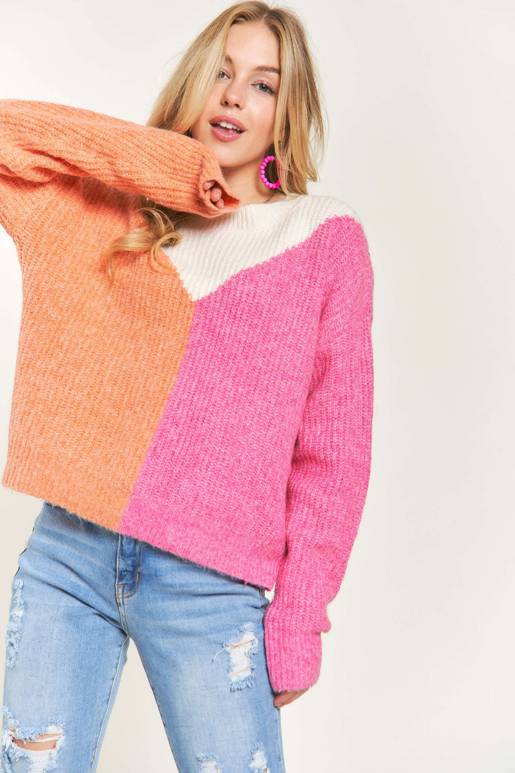 Colorblock Comfy Sweater