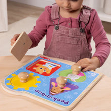 Load image into Gallery viewer, Ms. Rachel™ Wooden Peek-a-Boo Jumbo Peg Puzzle
