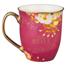 Load image into Gallery viewer, Mug Pink/White Butterfly Be Still Ps. 46:10
