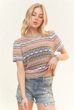 Load image into Gallery viewer, Multi Color Lightweight Knit Top
