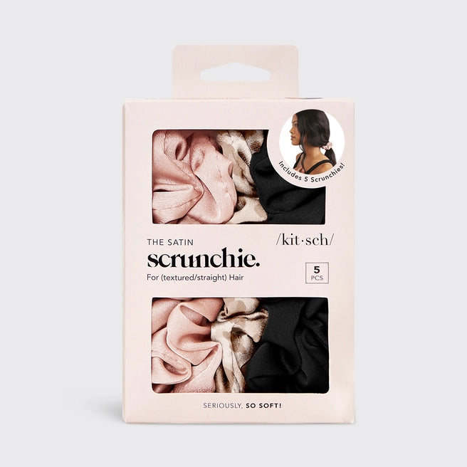 Satin Sleep Scrunchie; ASSORTED - 5 Pack
